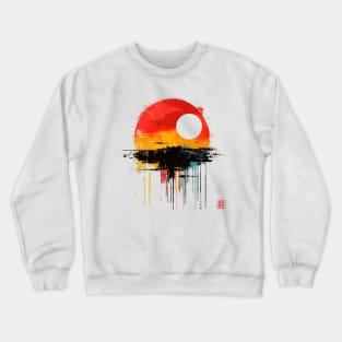 Abstract landscape multicolor scene Crewneck Sweatshirt